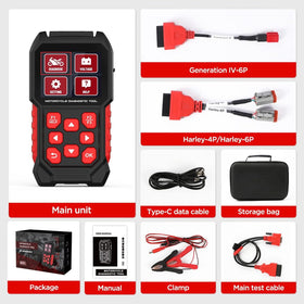 QPKING M4 retail packaging laid out with both cables and manual for complete kit