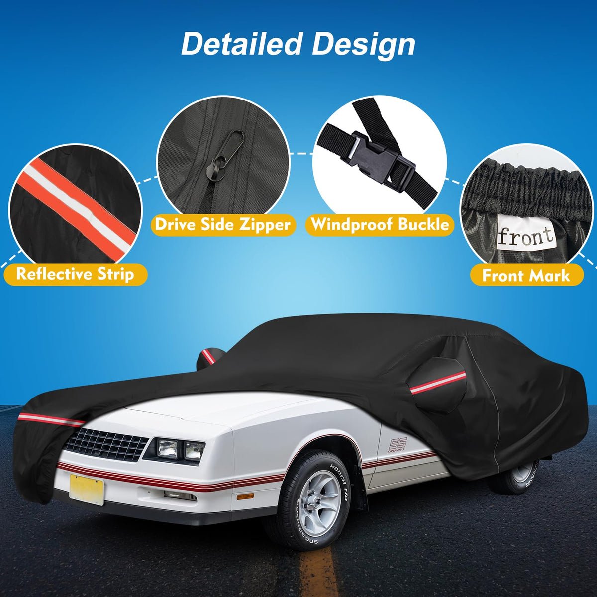 Q QUNSUNUS cotton-lined interior close-up protects paint from scratches