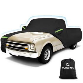 Q QUNSUNUS front view of covered truck showing full fit and protection