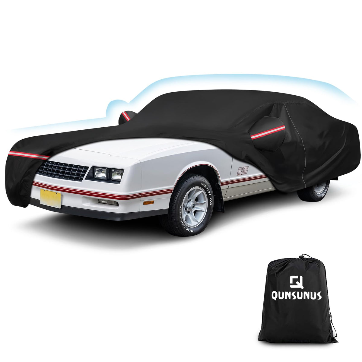 Q QUNSUNUS front view showing full coverage and car protection benefits