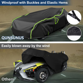 Q QUNSUNUS elastic hem detail showing snug fit and wind resistance