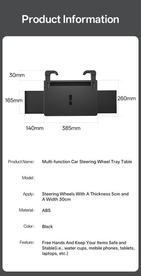 QRabbit folded tray stored in seatback pocket for convenient travel storage