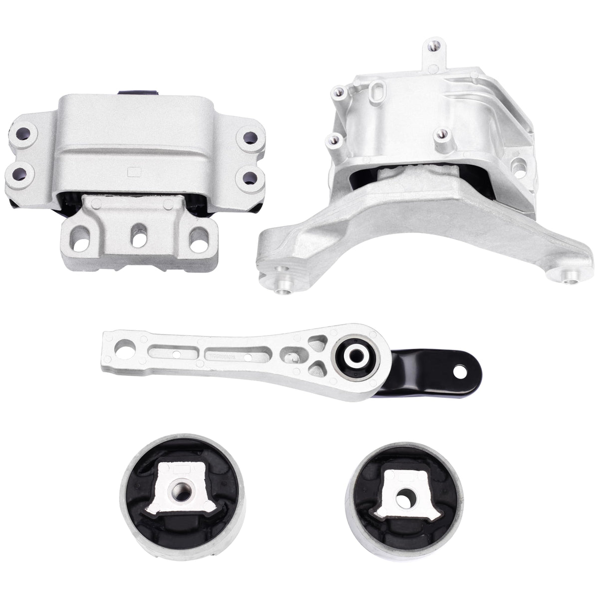 QRYIPPDM front view of full five-piece mount kit showing complete fitment benefit