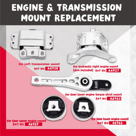 QRYIPPDM close-up of hydraulic right engine mount highlighting sealed damping benefit