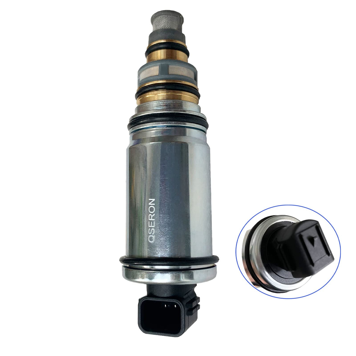 QSERON valve next to ruler showing size and easy fit for replacement