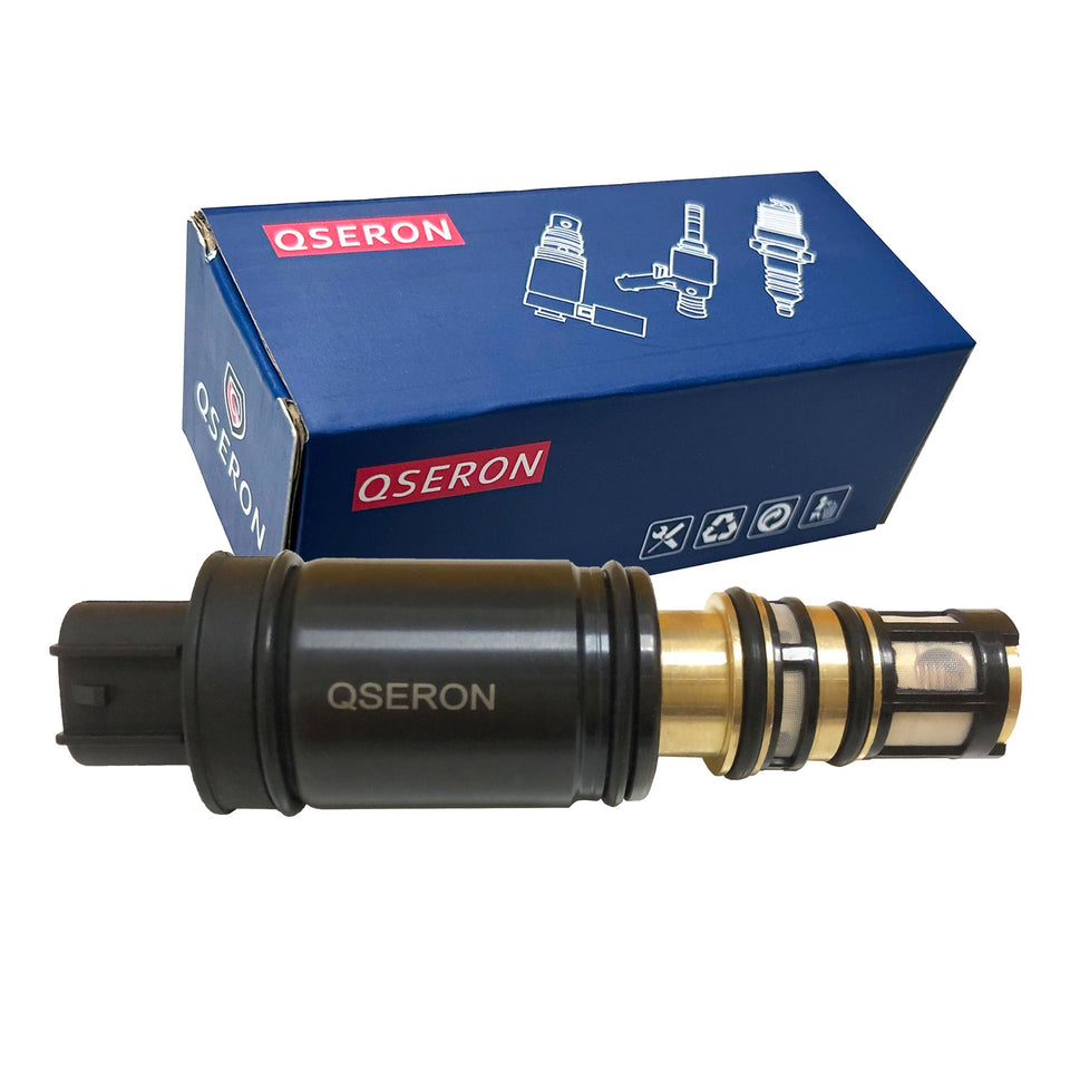 QSERON solenoid valve front view showing shape and fit for Toyota models and reliable replacement