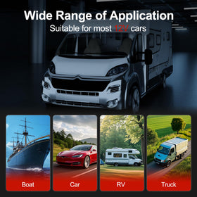 QTEATAK lifestyle shot in RV storage demonstrating battery preservation use