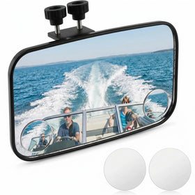 QTRMZKVE front view showing square and round mirrors for wider visibility