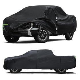 Qualencey front view showing custom fit and full truck coverage for protection