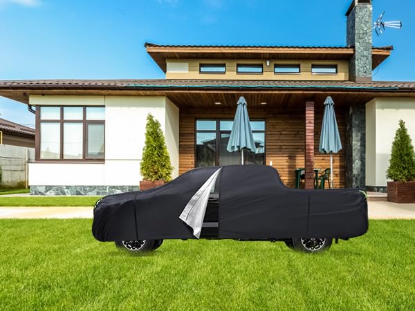 Qualencey lifestyle driveway scene showing outdoor protection and curb appeal
