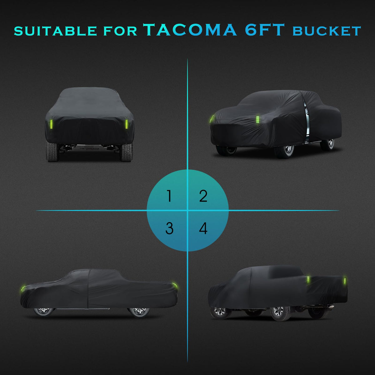 Qualencey packed folded cover in storage bag for compact, convenient storage