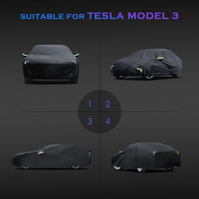 Qualencey side profile fit highlighting precise Model 3 contour protection