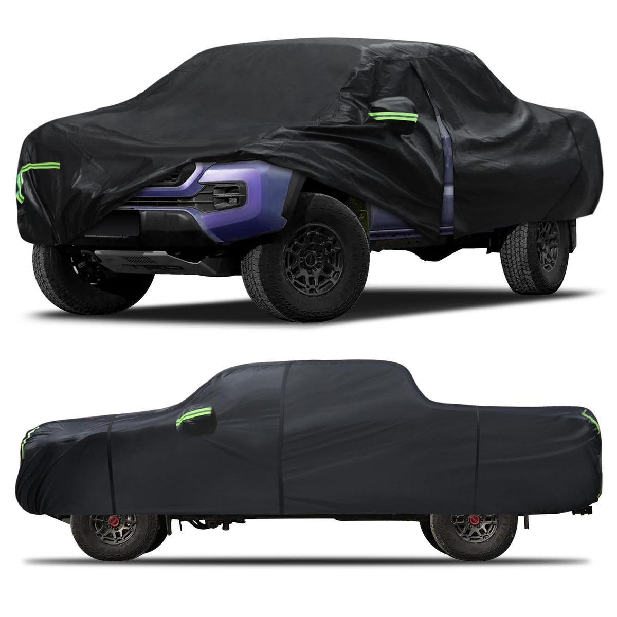 Qualencey front view on Tacoma showing full exterior protection benefit