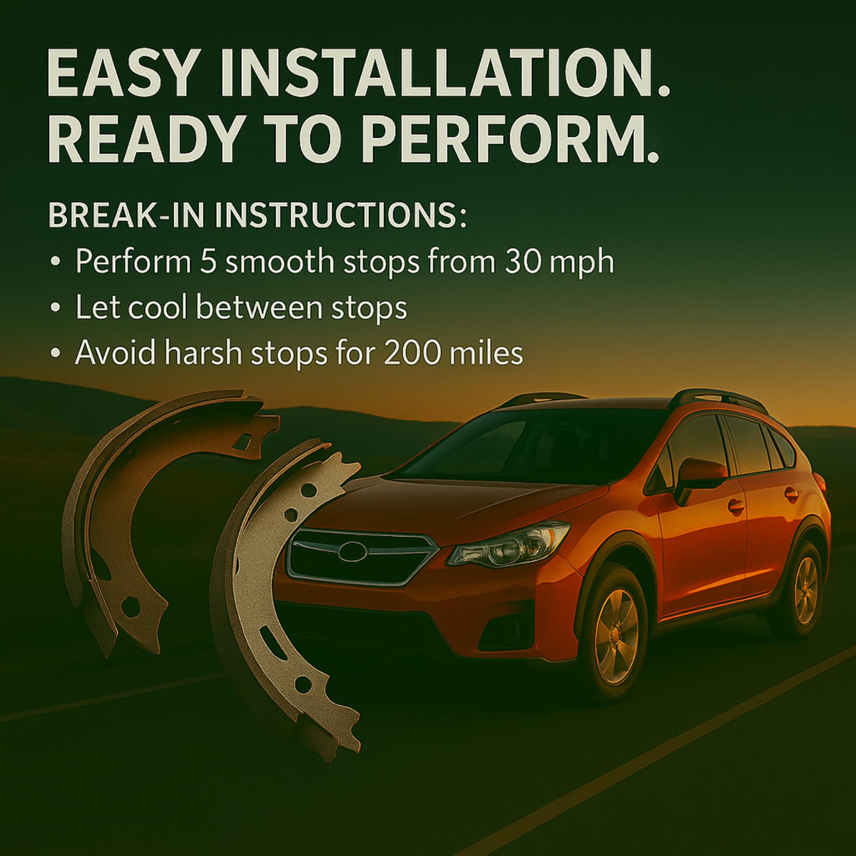Quality-Built lifestyle shot of vehicle rear brake repair showing reliability and confidence benefit