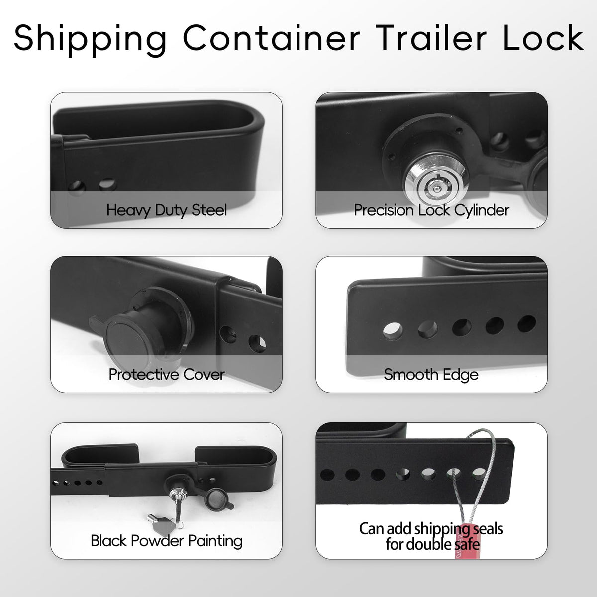 Quality Life lock securing a trailer door for on-site theft prevention