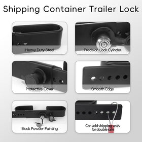 Quality Life lock securing a trailer door for on-site theft prevention