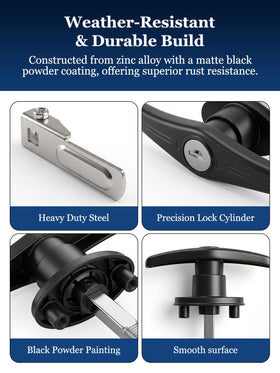 Quality Life four keys and mounting bolts laid out showing complete kit and ready installation