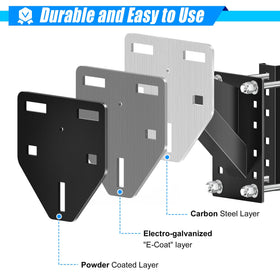 Qualward hardware and fasteners included for easy bolt-on setup benefit
