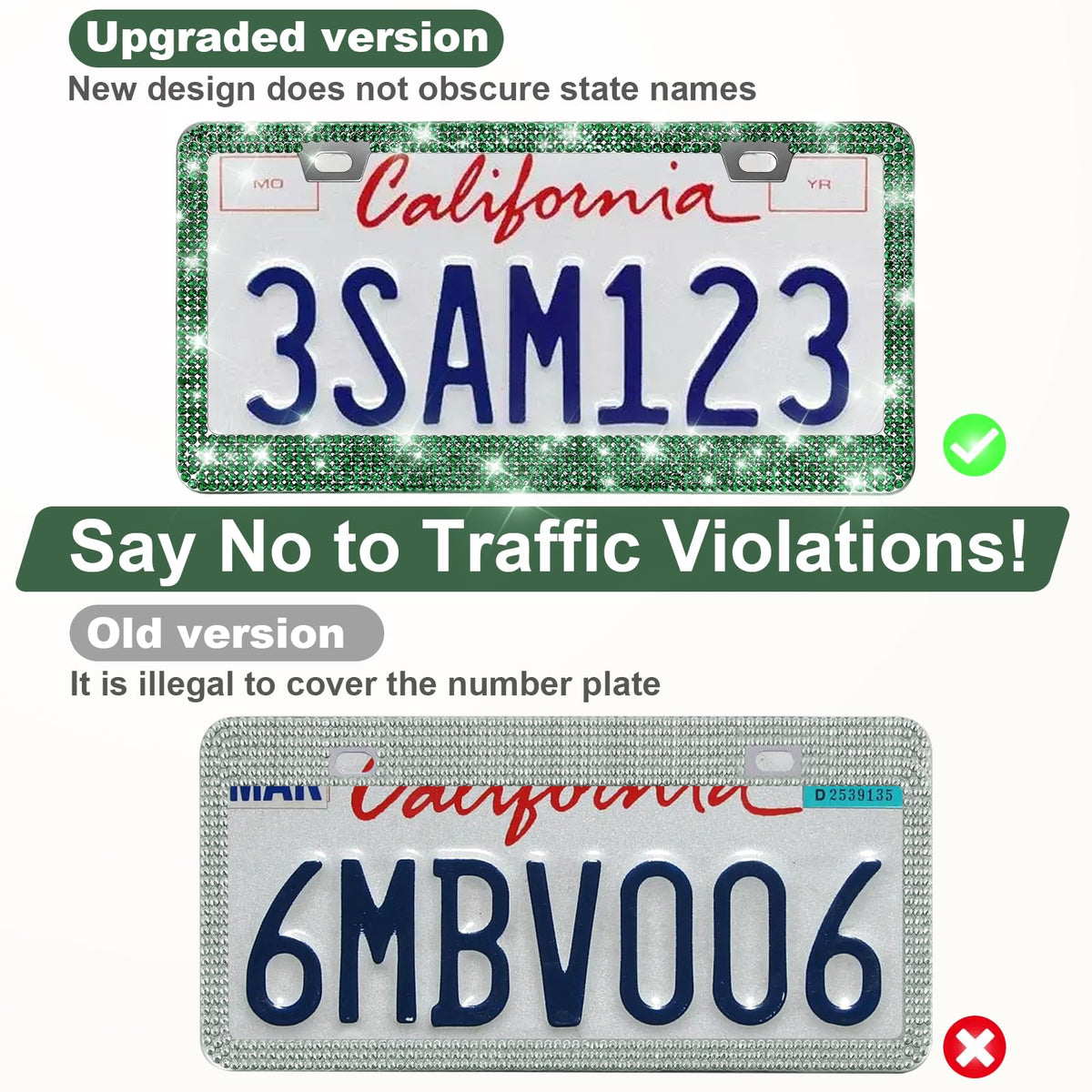QUANQIUFEI installed on car rear showing neat fit and protected plate