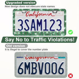 QUANQIUFEI installed on car rear showing neat fit and protected plate