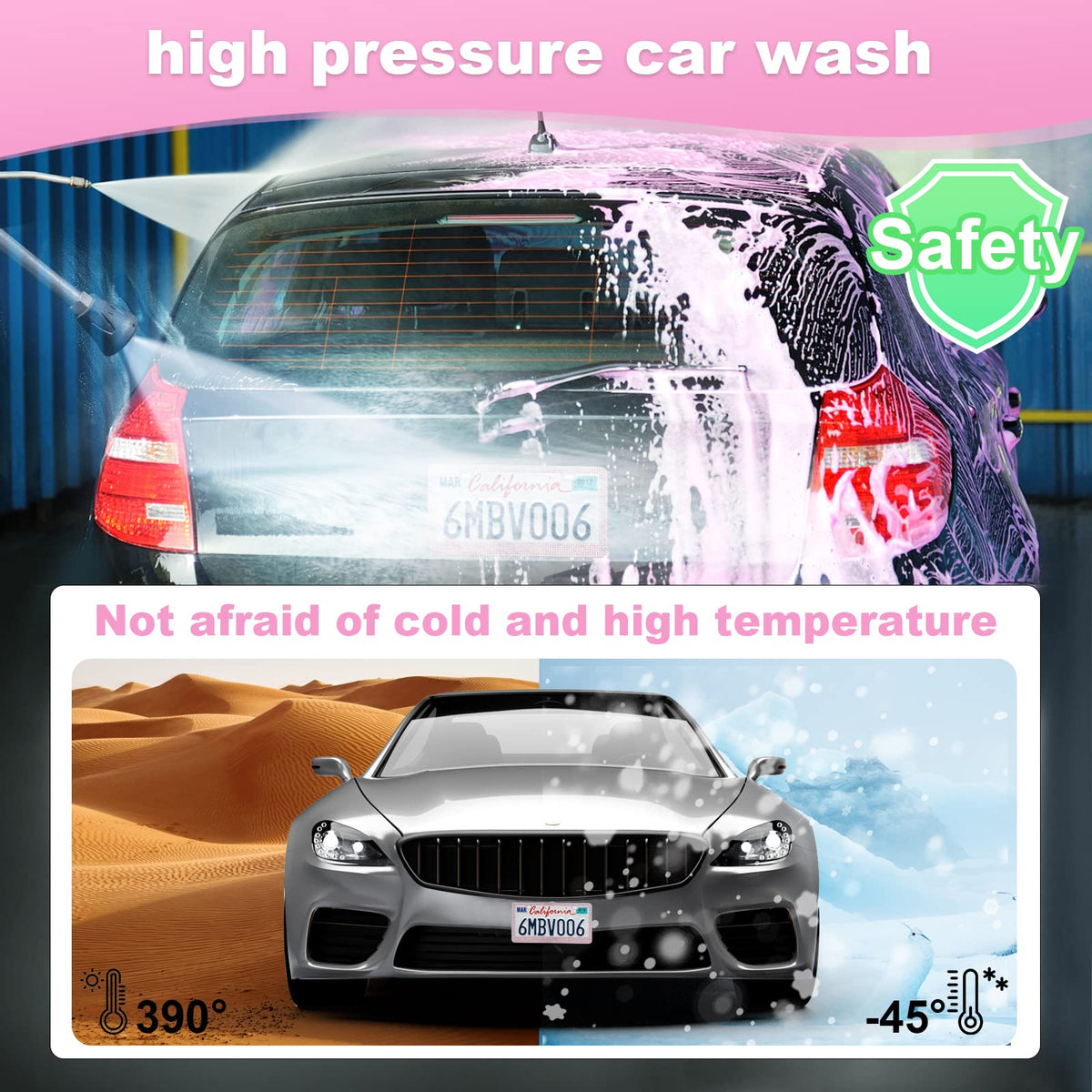 QUANQIUFEI frame beside a standard license plate to show accurate sizing