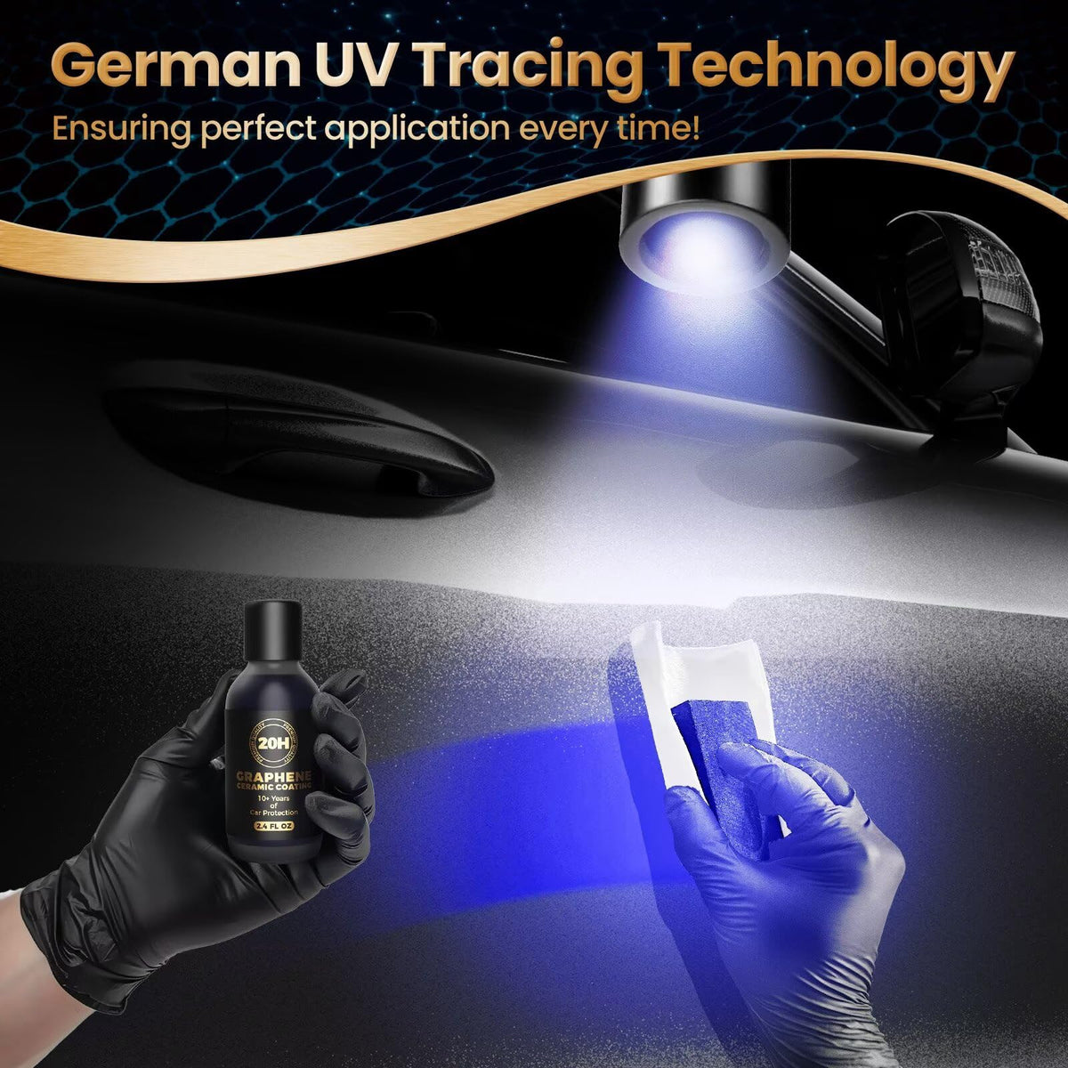 Qucship UV trace application showing glowing coverage for accurate results