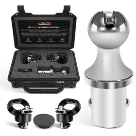 Queencar front view of gooseneck ball shows fit and durability