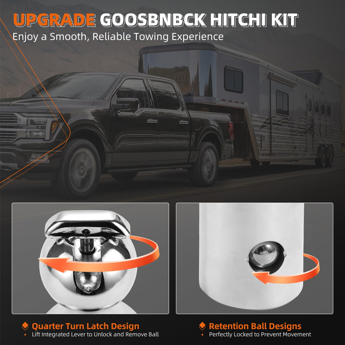 Queencar safety chain anchors displayed for secure secondary attachment