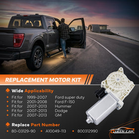 Queencar motor close-up gear housing illustrating durable construction