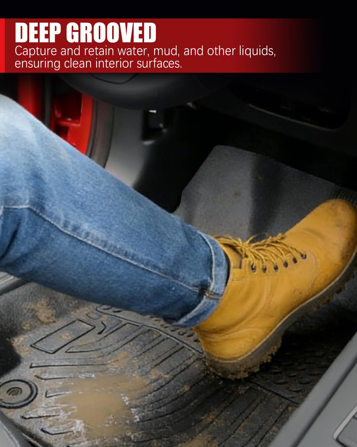 QUEYNOD rear mats fitted across backseat floor providing full-row protection