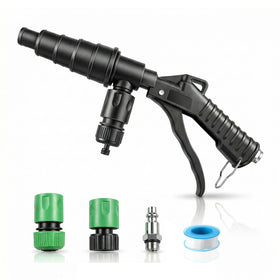 QUFYSK flush gun kit front view showing all components and quick setup benefit