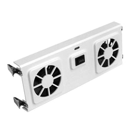 Quick Products fan front view showing compact design and airflow benefit
