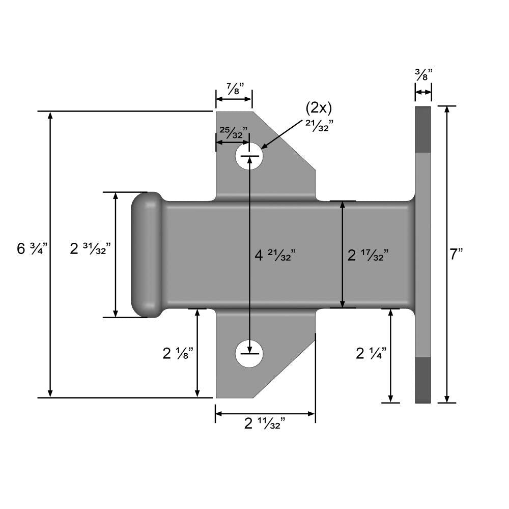 Quick Products flange hole detail showing four-hole mounting pattern benefits