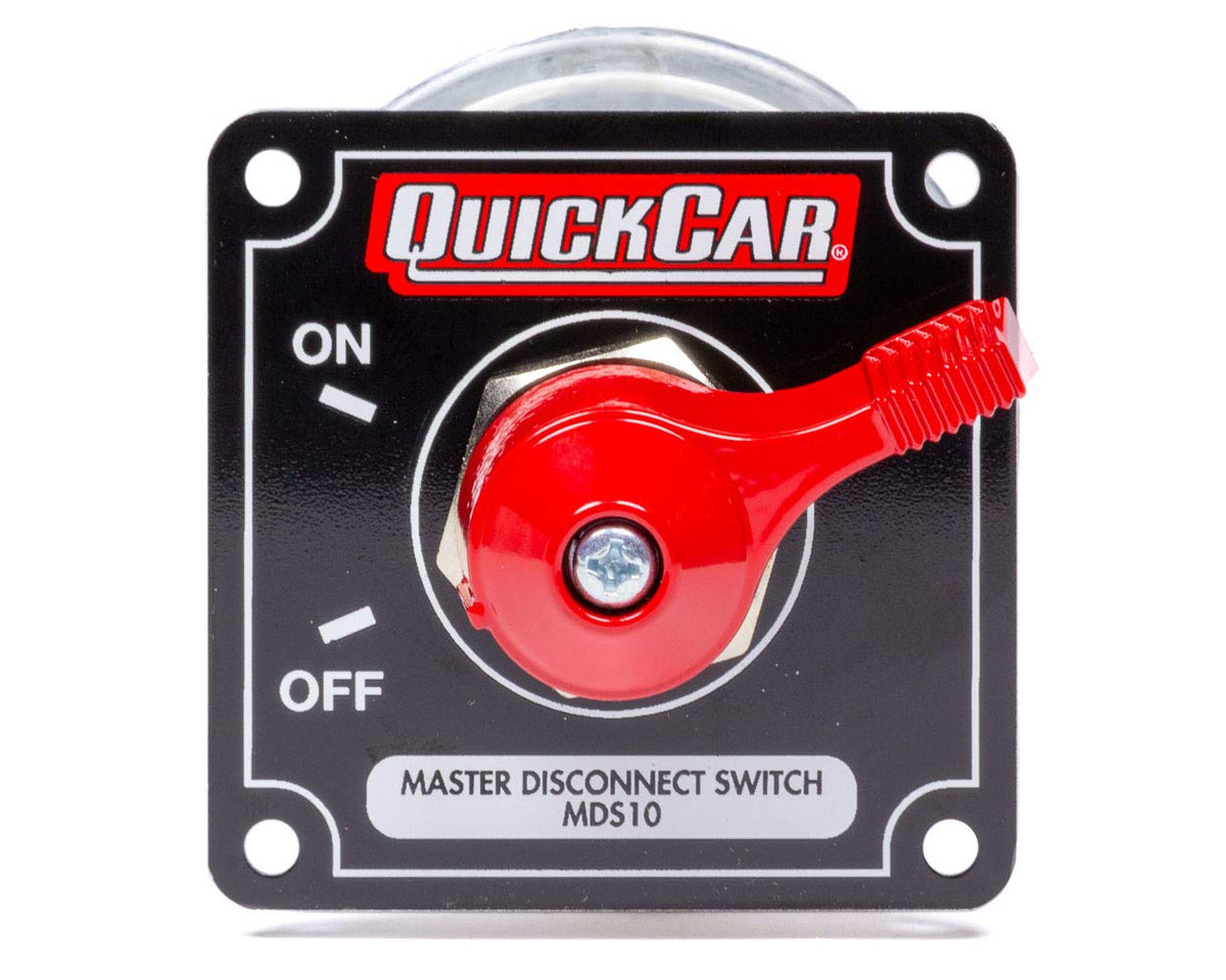 QuickCar Racing Products front panel view showing red handle and black panel, easy identification