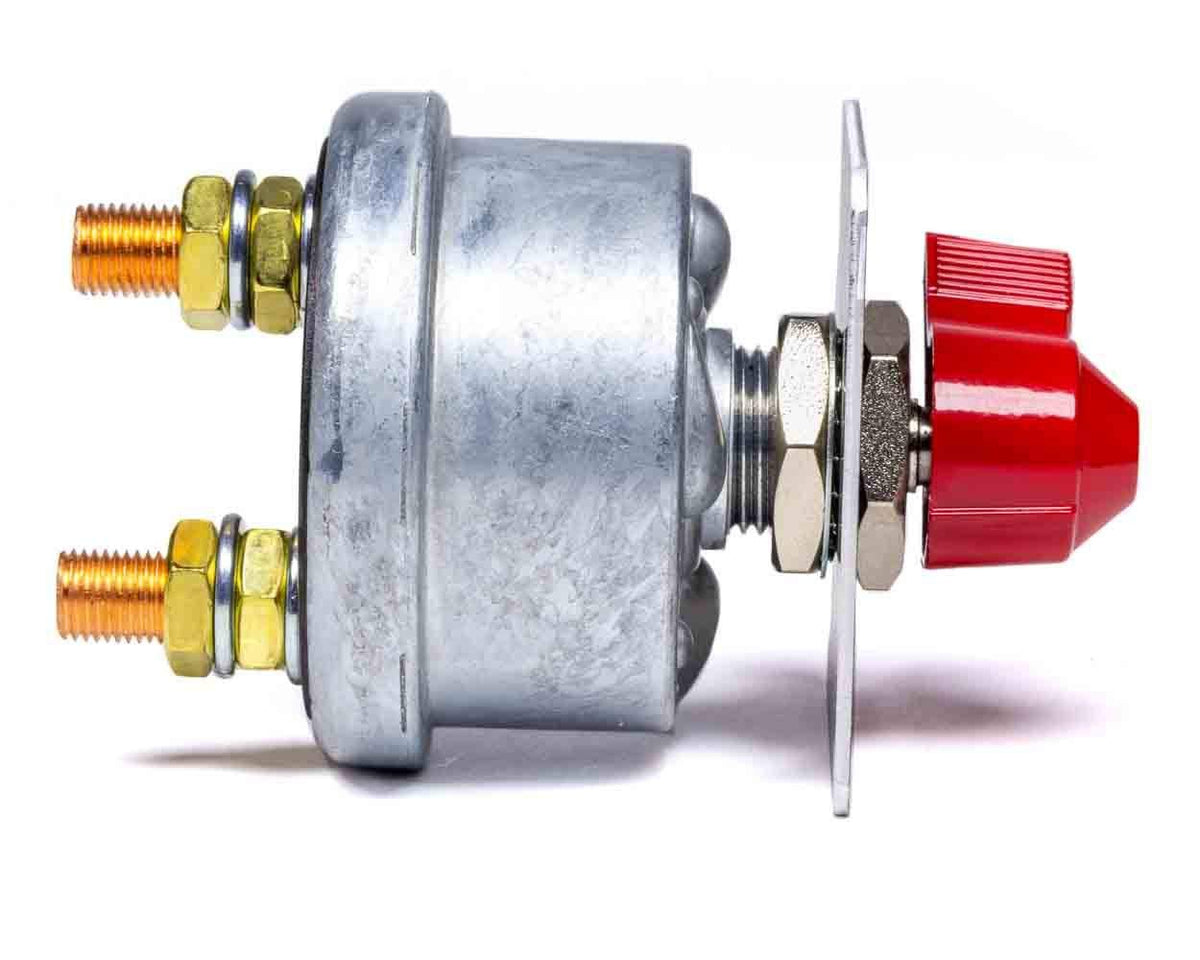 QuickCar Racing Products close-up of red rotary handle, tactile grip for fast operation