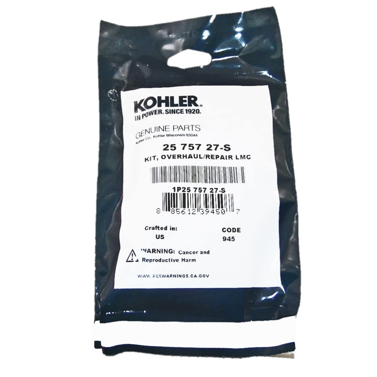 QUICKIEPARTS front packaging showing complete carburetor overhaul kit and clear labeling for Kohler fit