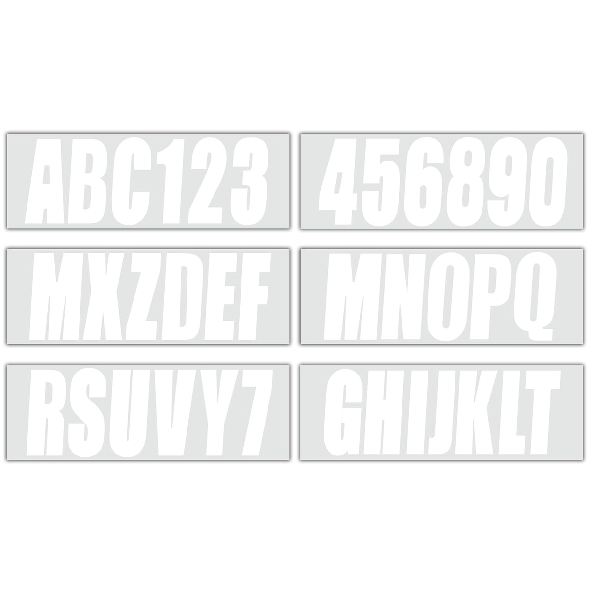 QUICKMARINE decals applied on boat hull, clear visible registration