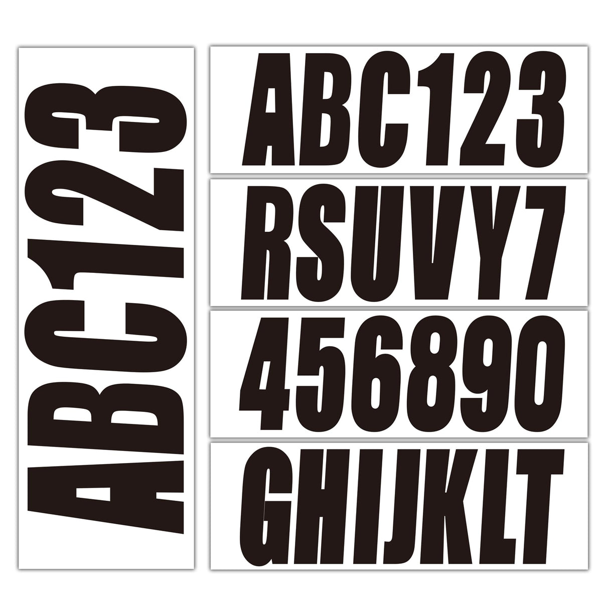 QUICKMARINE front packaging showing full decal kit and benefit of complete character set