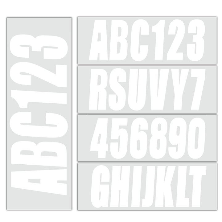 QUICKMARINE front packaging showing decal kit and contents, easy identification