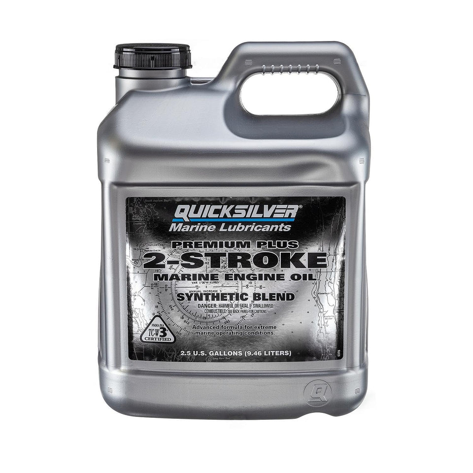 Quicksilver front label on 2.5 gallon container showing product identity and benefits
