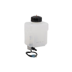 Quicksilver front view of gear lube bottle showing shape and fill port benefit: easy refill