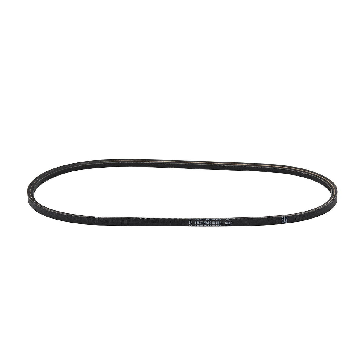 Quicksilver belt beside measuring tape illustrating the 37-inch length for accurate replacement