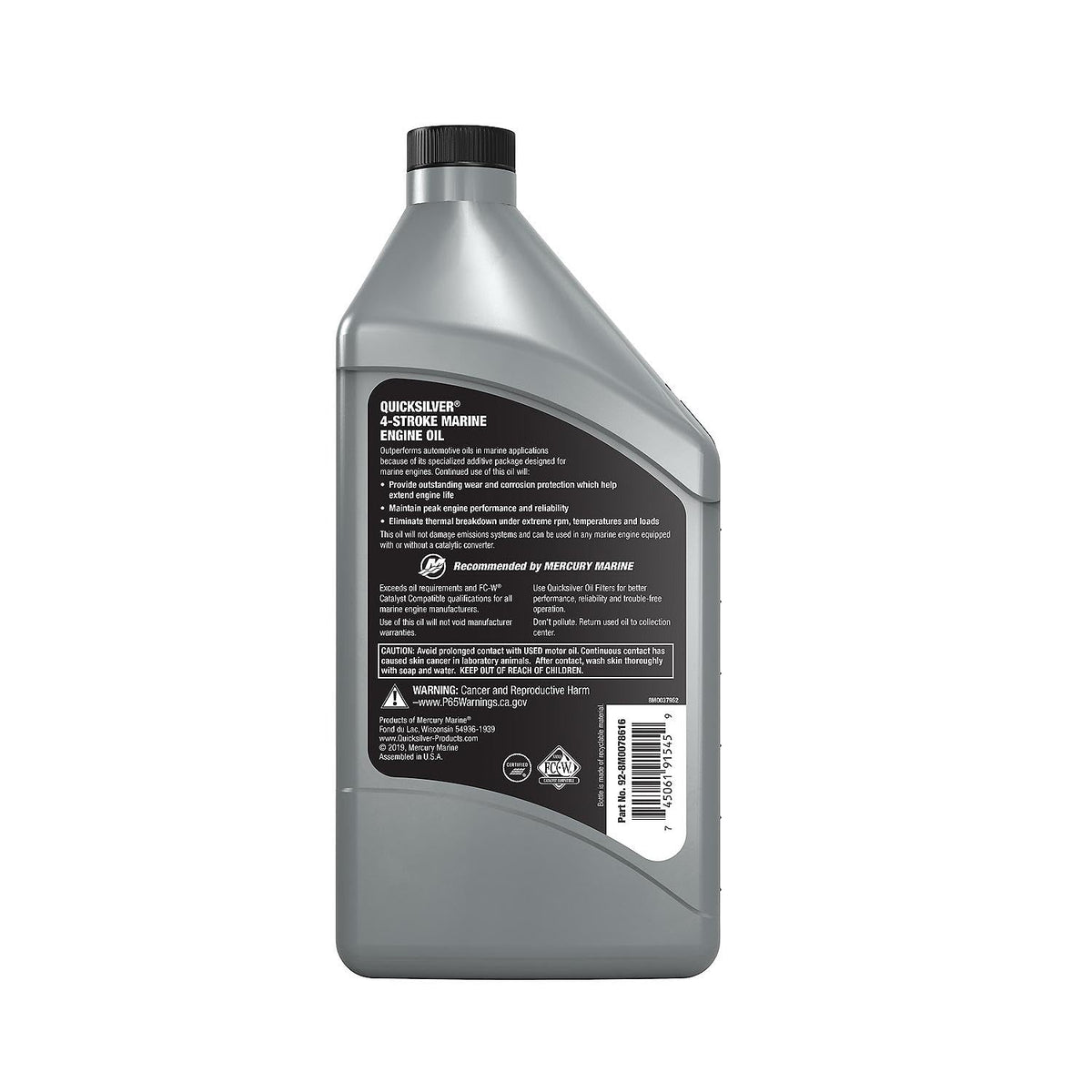 Quicksilver bottle on boat deck lifestyle scene showing readiness and on-water reliability