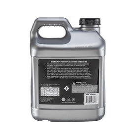 Quicksilver container beside outboard engine bay illustrating correct application benefit