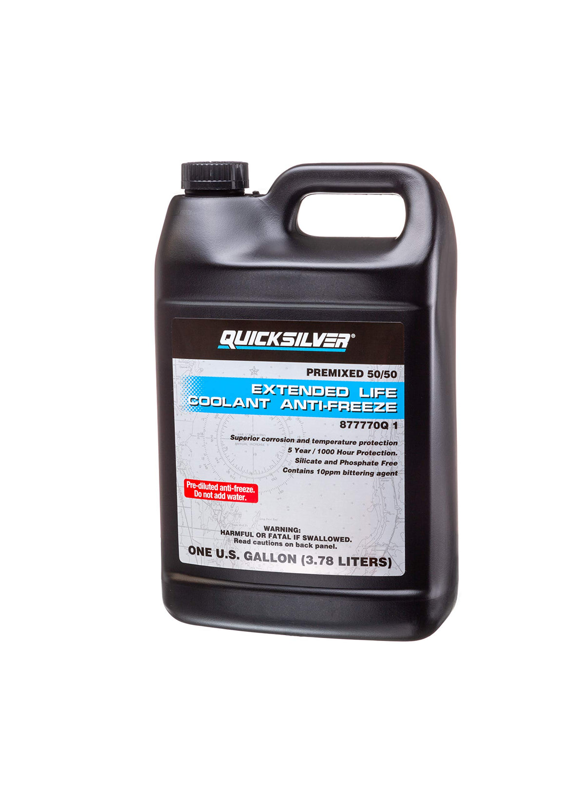 Quicksilver bottle placed in engine bay demonstrating fit for MerCruiser closed cooling systems