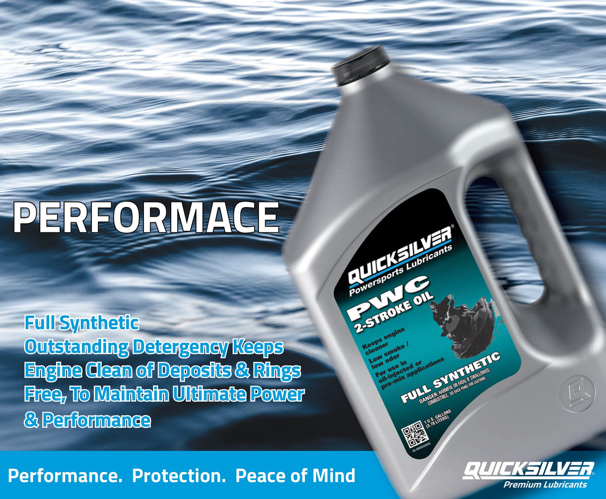Quicksilver label close-up highlighting specifications and OEM compatibility