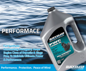 Quicksilver label close-up highlighting specifications and OEM compatibility