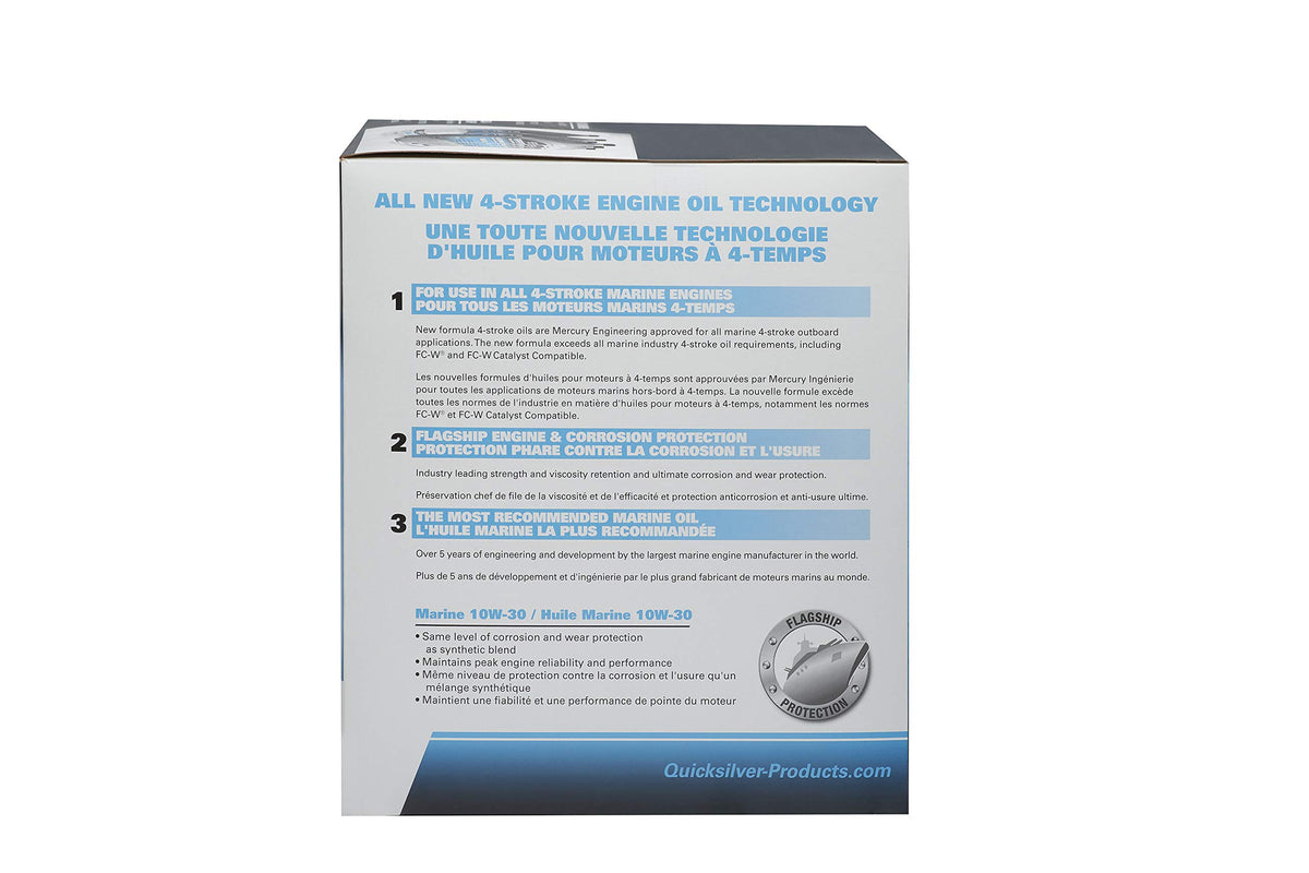 Quicksilver plastic drip tray included for clean, spill-free oil changes