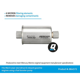 Quicksilver side profile detail showing filter connection points for easy replacement