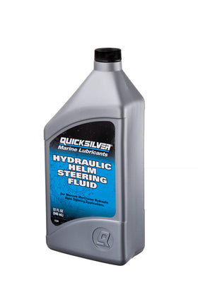 Quicksilver 32 oz bottle front view showing product and practical marine use benefit